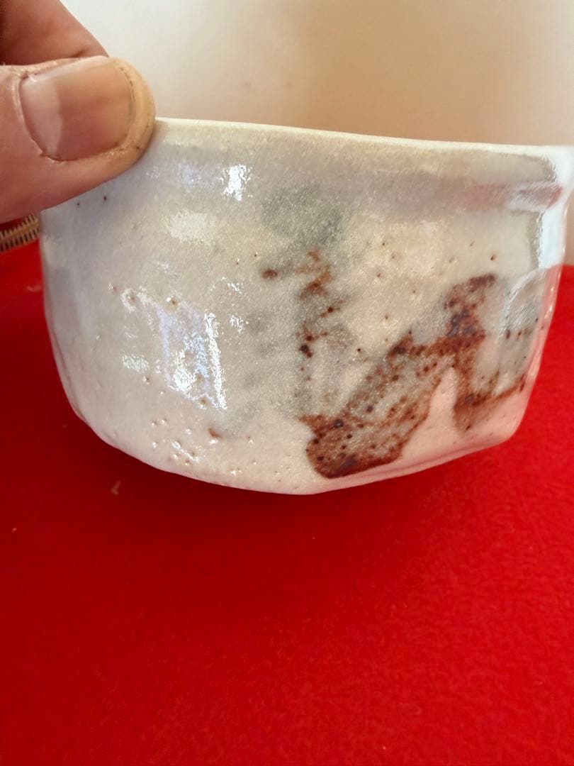 志野焼　茶碗 陶器製 抹茶碗　ビンテージ