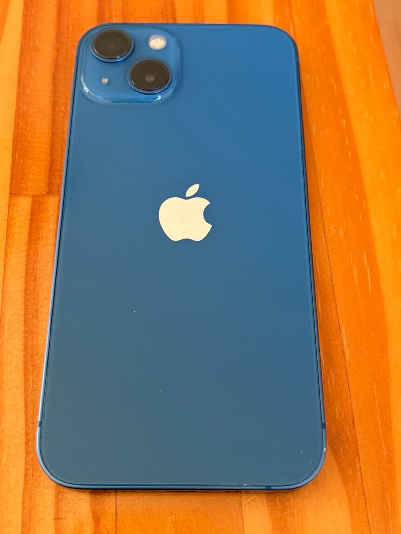 Apple iPhone13 本体 ブルー 128G 裏画面割れ