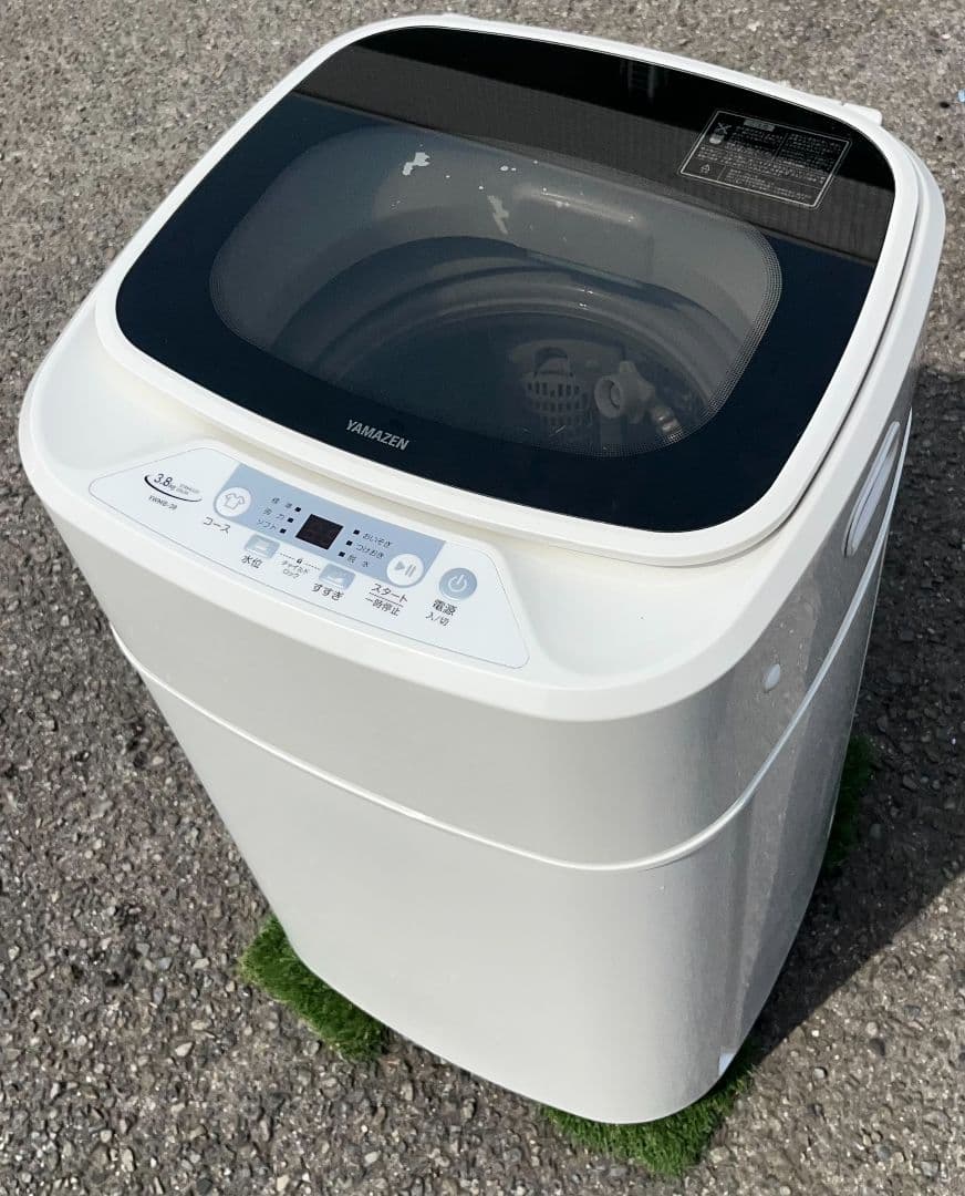 ヤマゼン小型 洗濯機 3.8kg　節水お急ぎコース　ノンインバーター2021年製