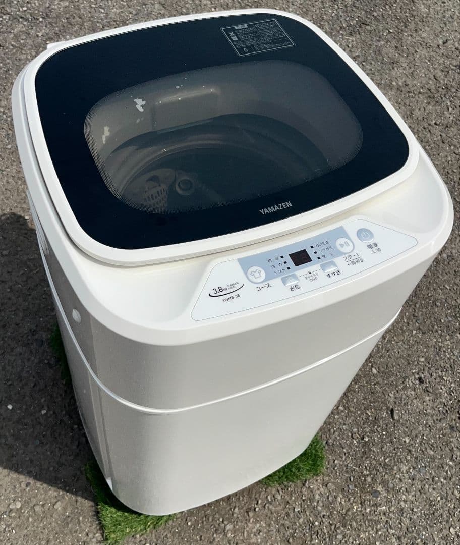 ヤマゼン小型 洗濯機 3.8kg　節水お急ぎコース　ノンインバーター2021年製