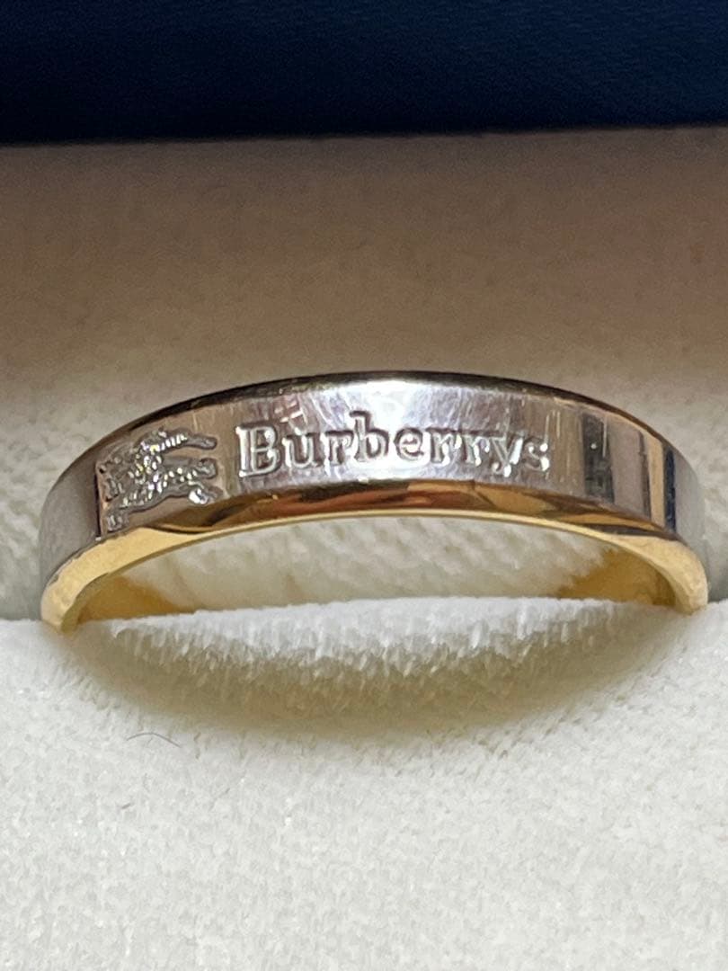 Burberry ペアリング 専用ケース付き　　結婚指輪　K18 Pt1000