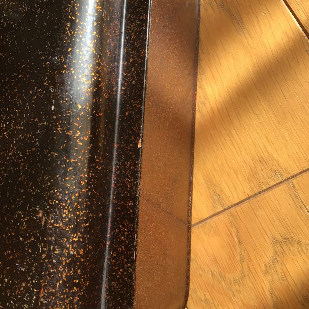 時代漆器　廣蓋　広蓋　骨董　蒔絵　螺鈿　昭和3年　共箱あり　アンティーク　盆