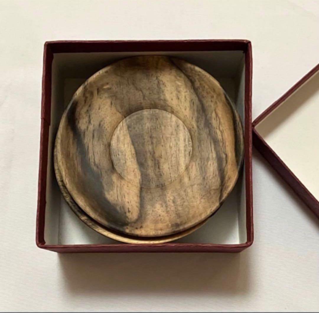 黒柿　茶托　5客　煎茶道具