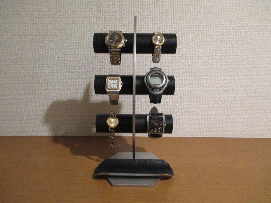 腕時計スタンド　 6本掛け腕時計スタンド　ブラック