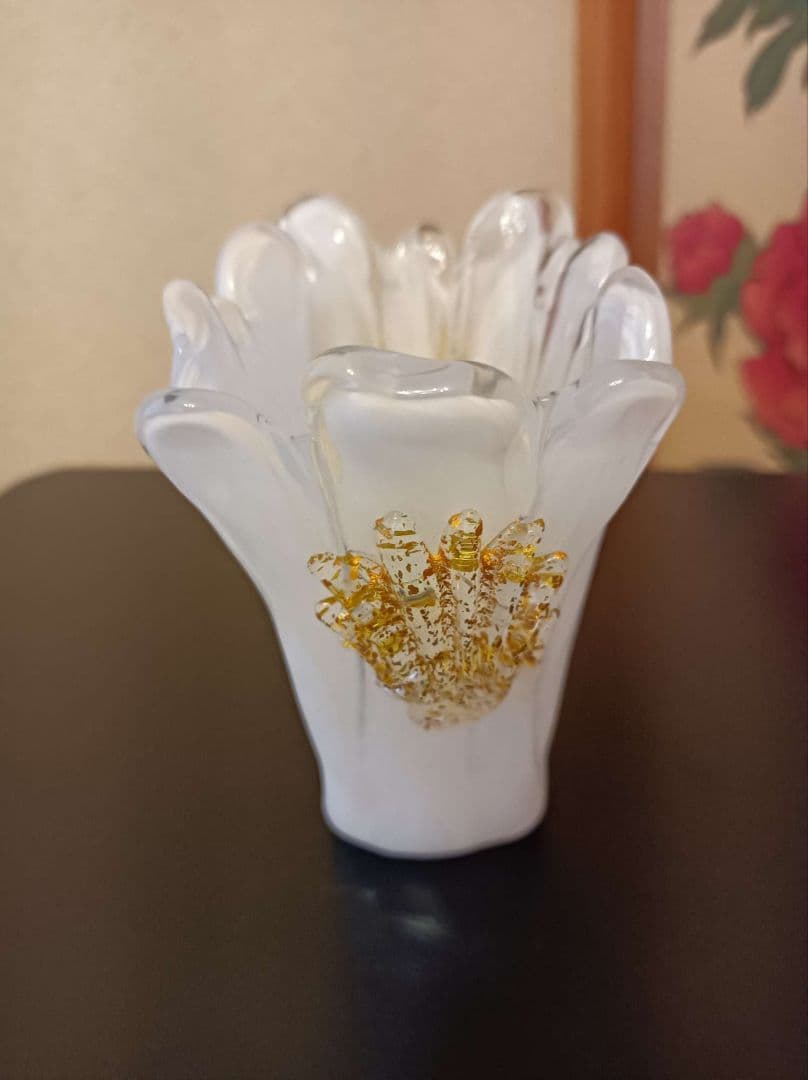 小さくてもインパクト！小さくてもエレガント！岩田糸子作★硝子器☆金彩ガラス