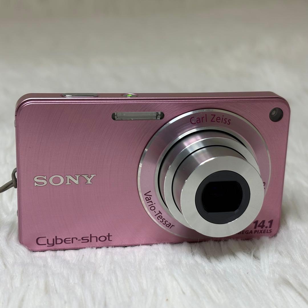 美品　SONY カメラ　DSC-W350 ピンク　説明書　コンデジ　動作品