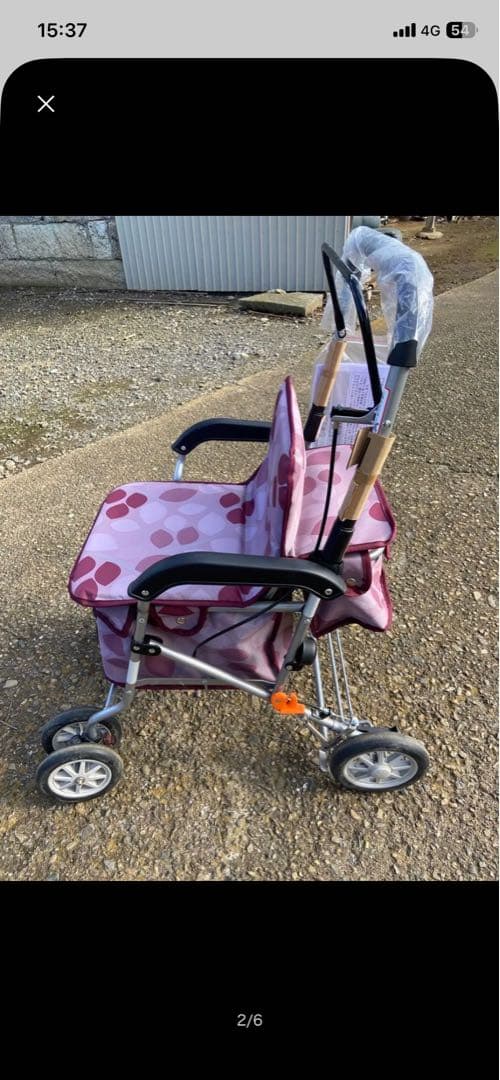 シルバーカー 買い物カート 座れるタイプ 花柄