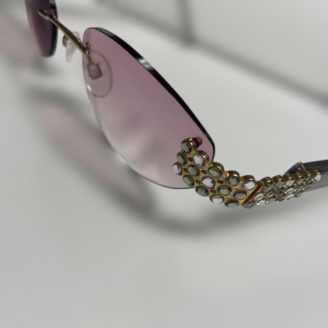 ダニエル・スワロフスキー 老眼鏡 2.0 おしゃれメガネ ピンク ラインストーン