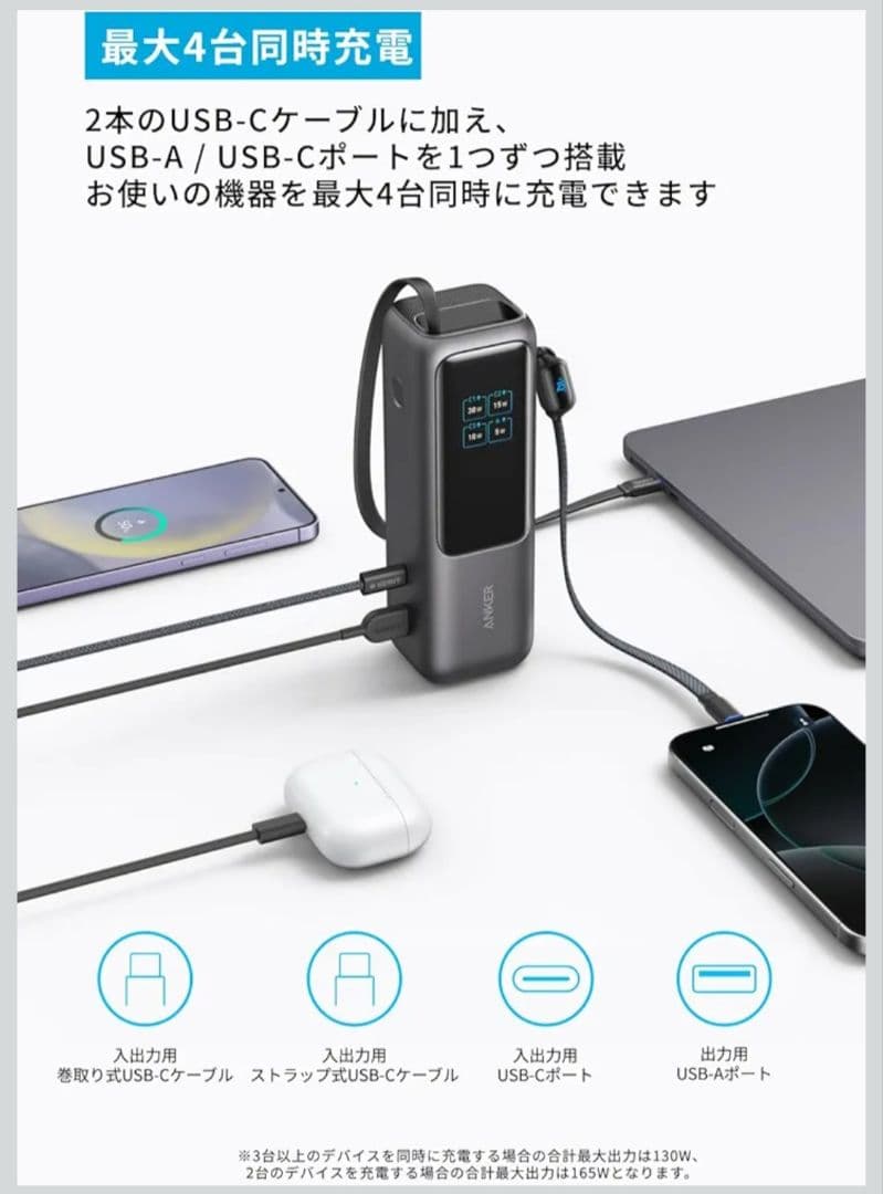 ANKER Power Bank 165W 25000mAh超美品