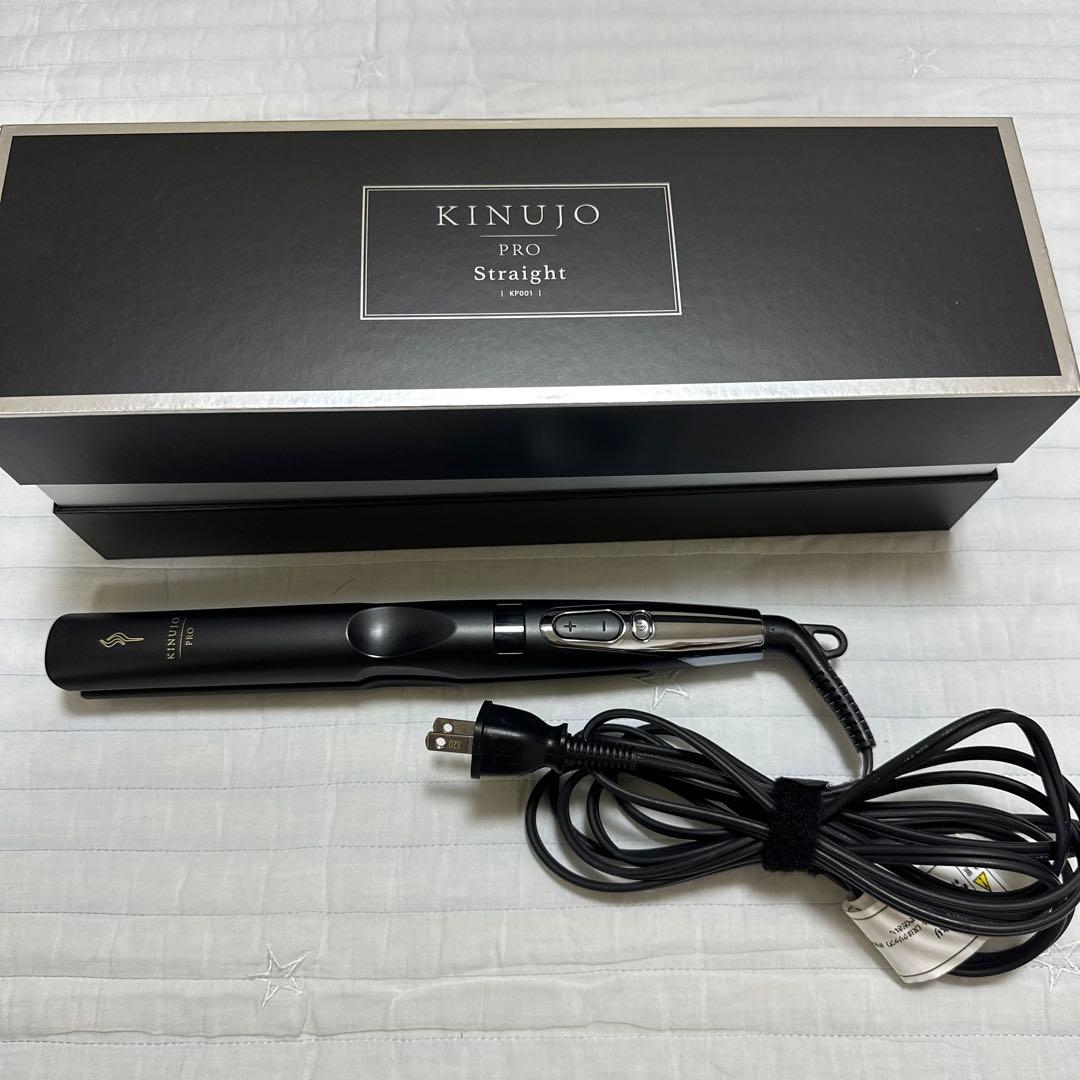 【ジャンク品】 KINUJO PRO ヘアアイロン ブラック 絹女