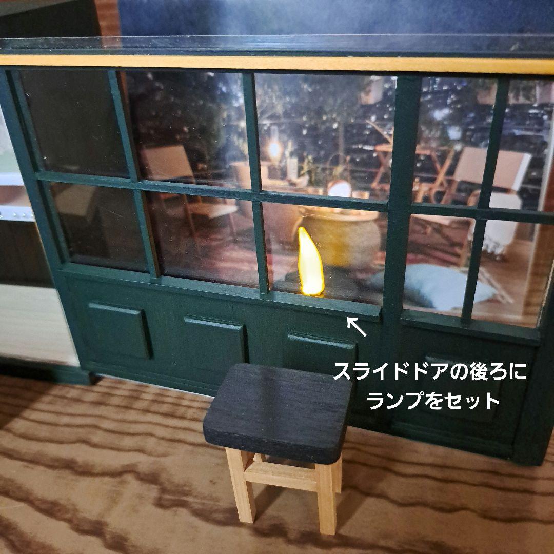 180 ミニチュアカフェ ドールハウス 背景ボード シルバニアファミリー