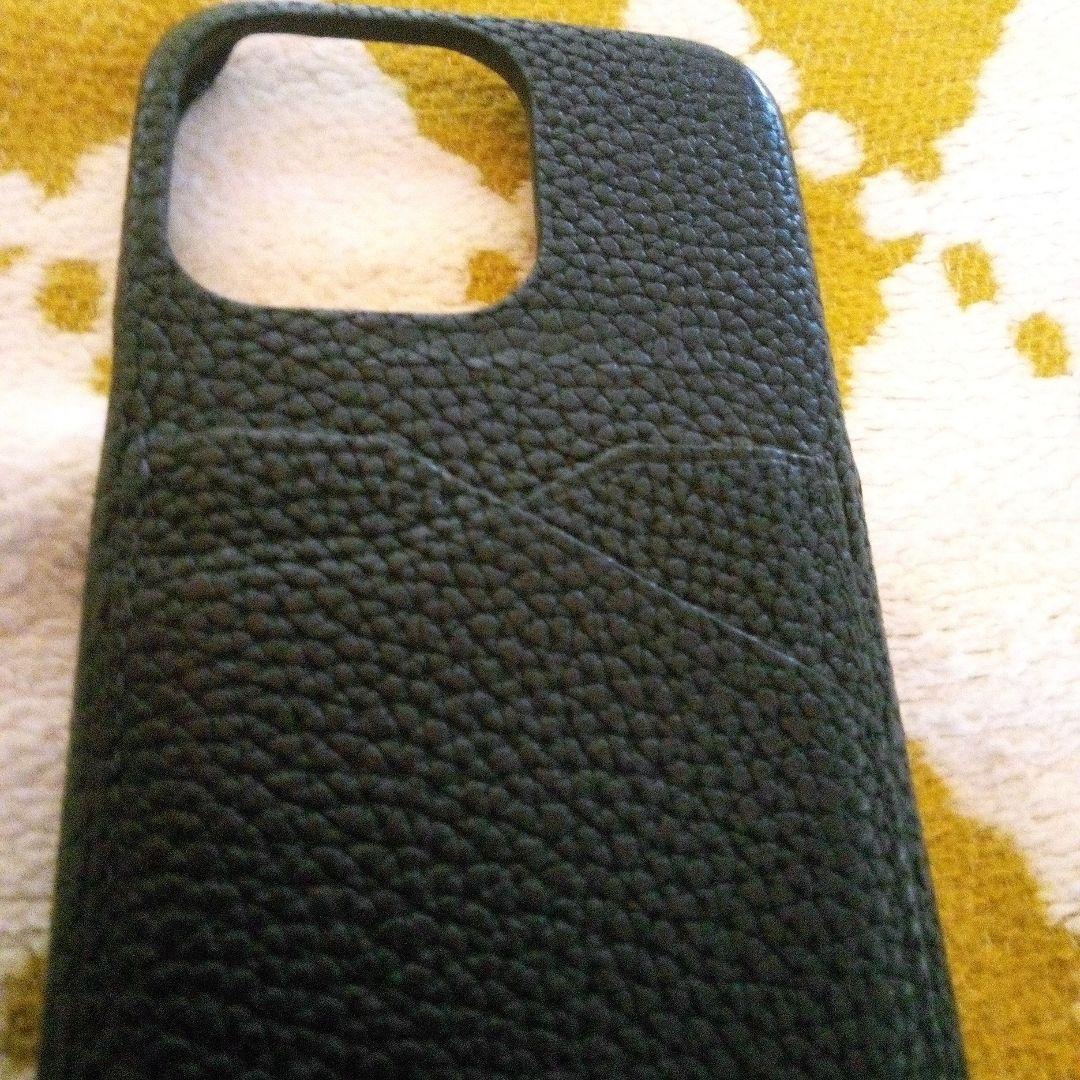 ブラックレザー iPhoneケース