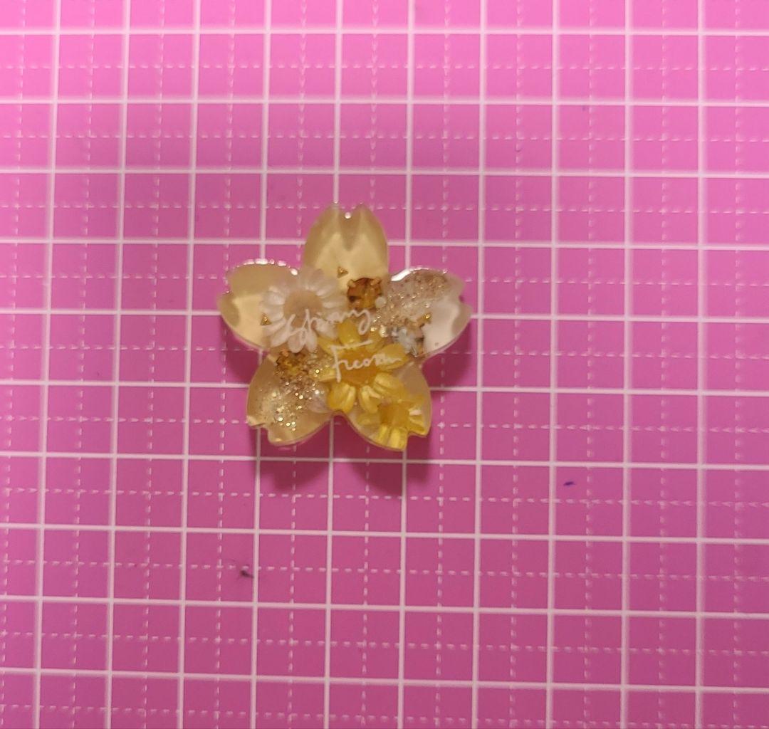「1206」 レジン ヘアゴム ポニーフック　ブローチ　マグネット