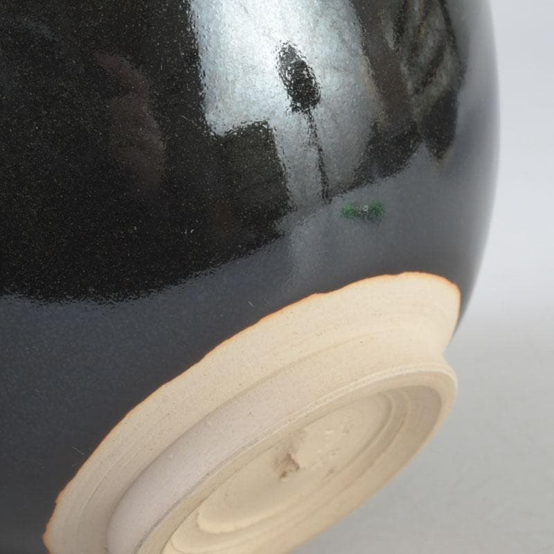 茶道具　京焼　瑞雲造　天目釉　七宝つなぎ　数茶碗　十客　共箱　M　9928A