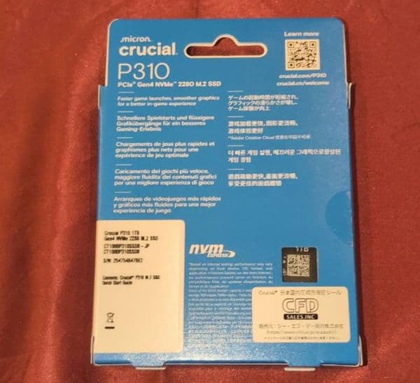 内蔵型SSD crucial P310 1TB M.2 SSD
