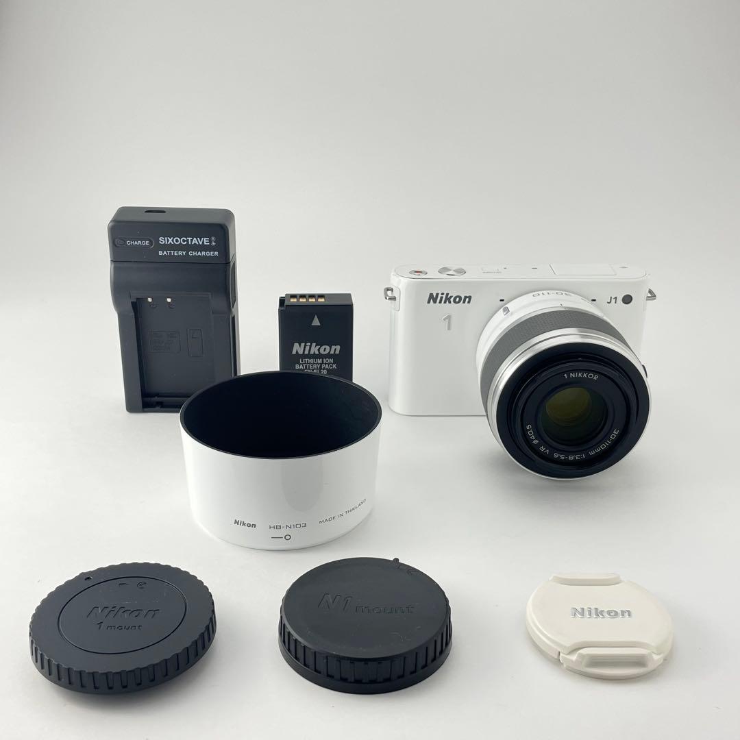 【本日限定価格】Nikon1 J1ホワイト レンズキット
