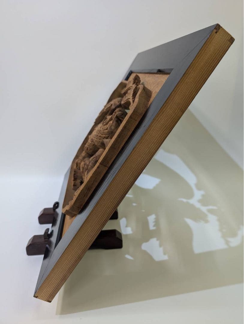 杜*崎様 欄間　建具　建材　鷹　松　49cm 正方形　インテリア　和風　和室　飾
