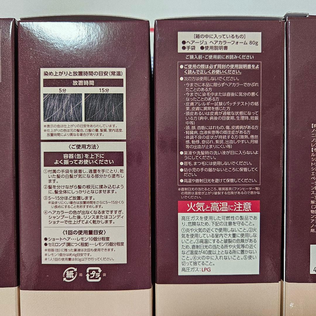 hairju ヘアカラー フォーム 80g ダークブラウン 4個セット