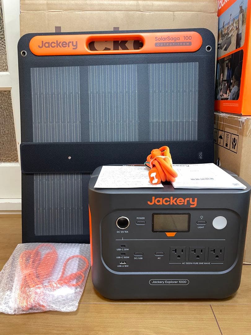 Jackery1000Newポータブル電源&ソーラーパネルセット