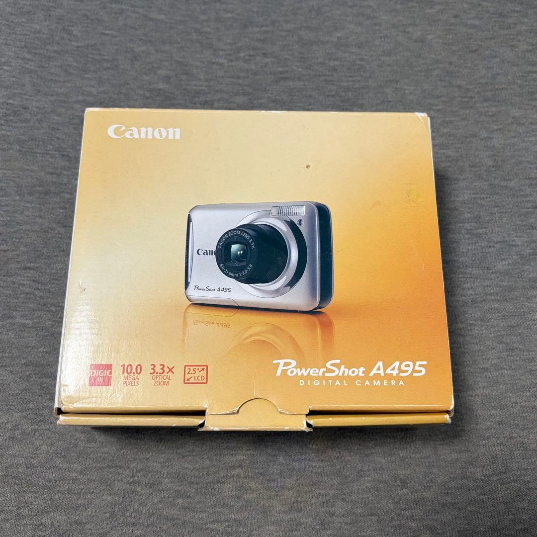 【美品】キヤノン PowerShot A495 シルバー デジカメ 箱付き