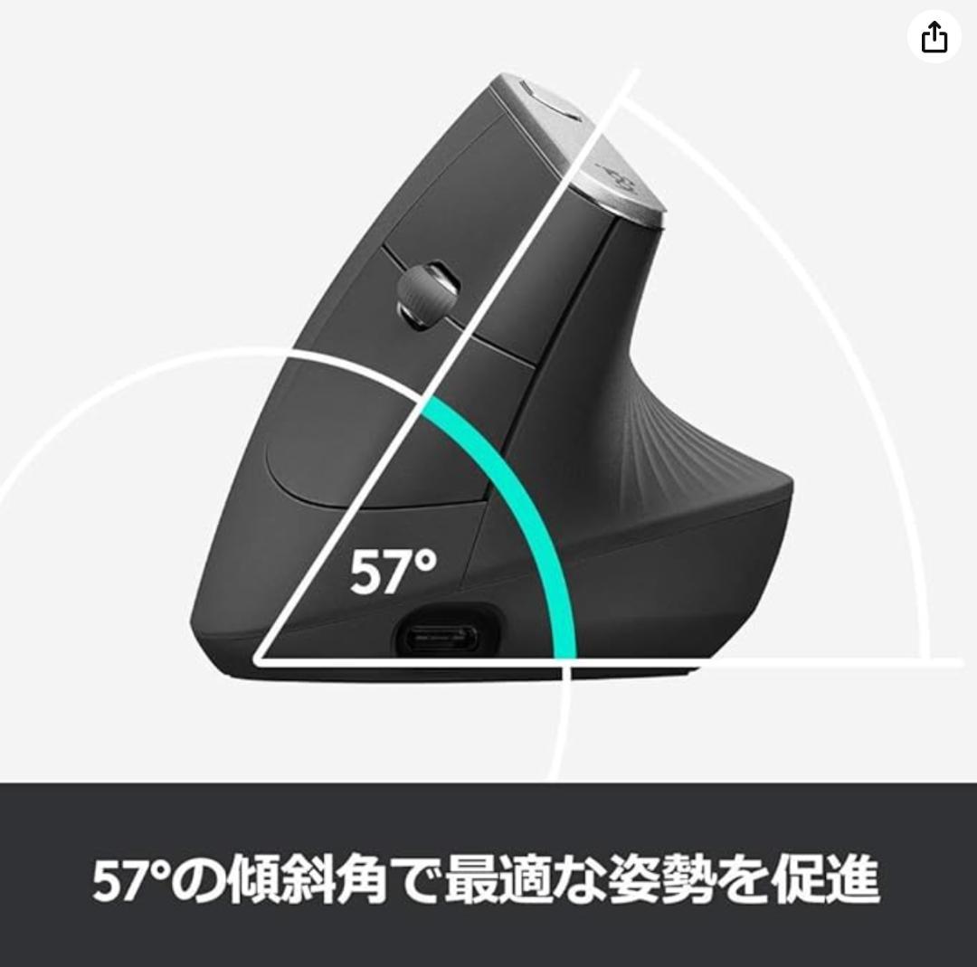 【開封のみ】logicool マウス MX Vertical