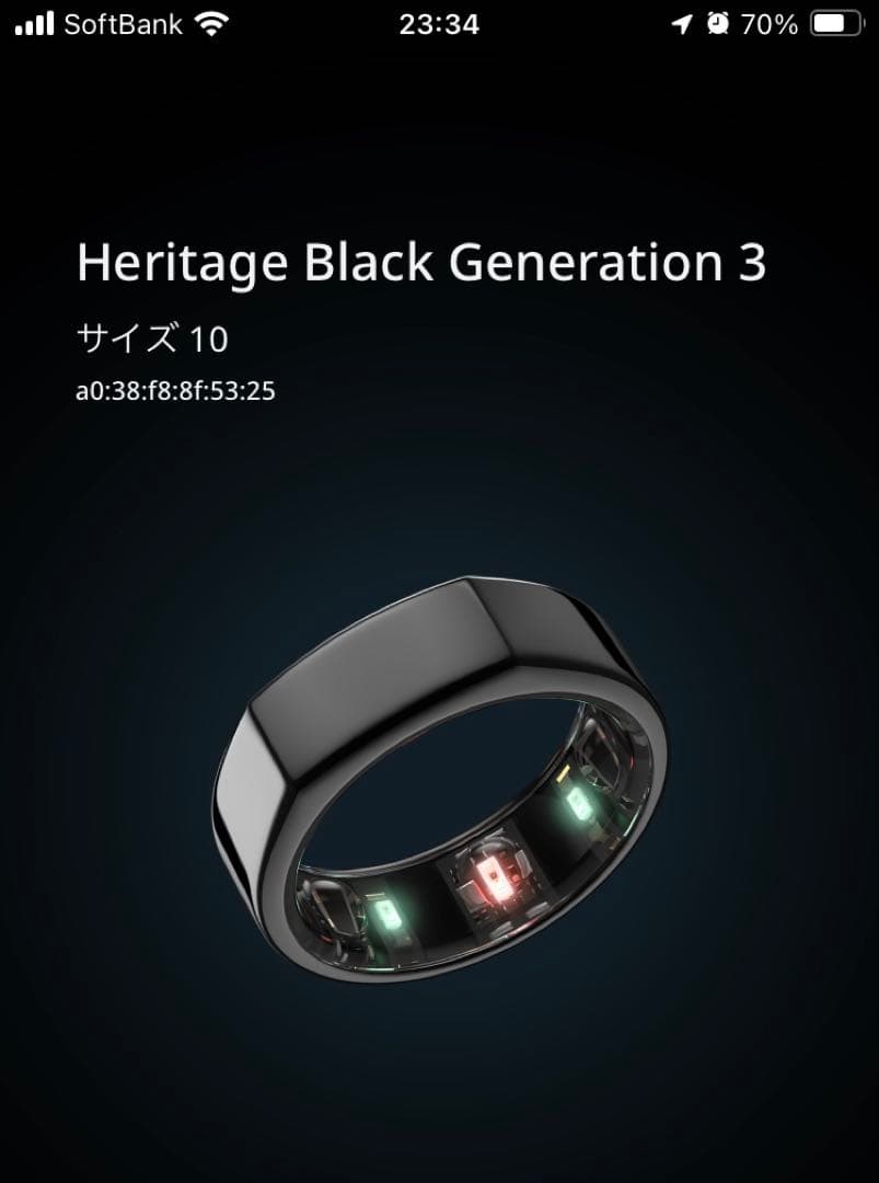 ourarng オーラリング　ヘリテージ　heritage ブラック US10