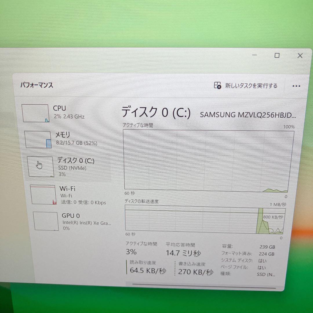 【高年式/低稼働2690h】レッツノート SV1 i5/16G/256G/顔認証