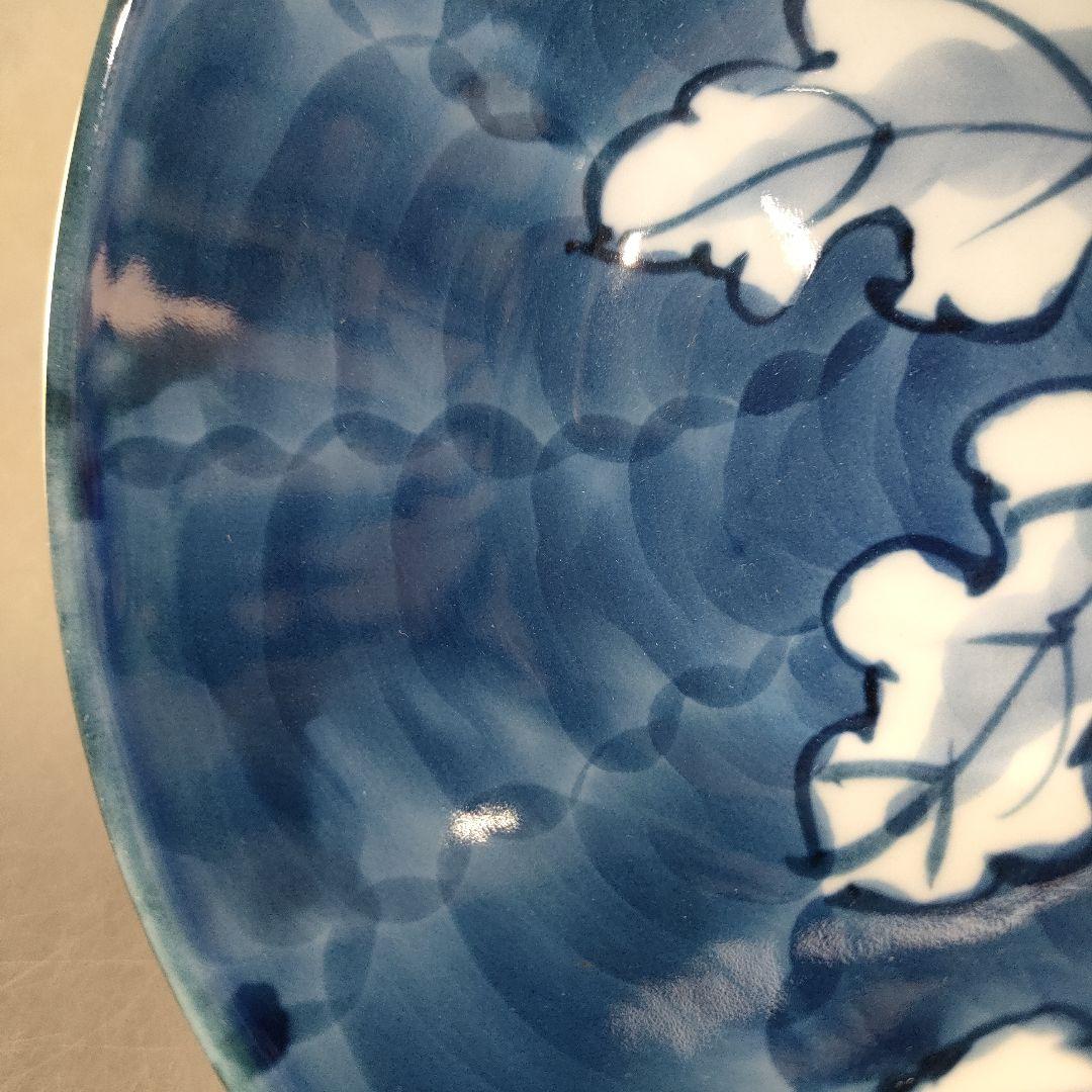 A1402-7/有田焼/源右衛門窯/染付根菜図茶碗揃5客/茶器/茶道具/抹茶碗/