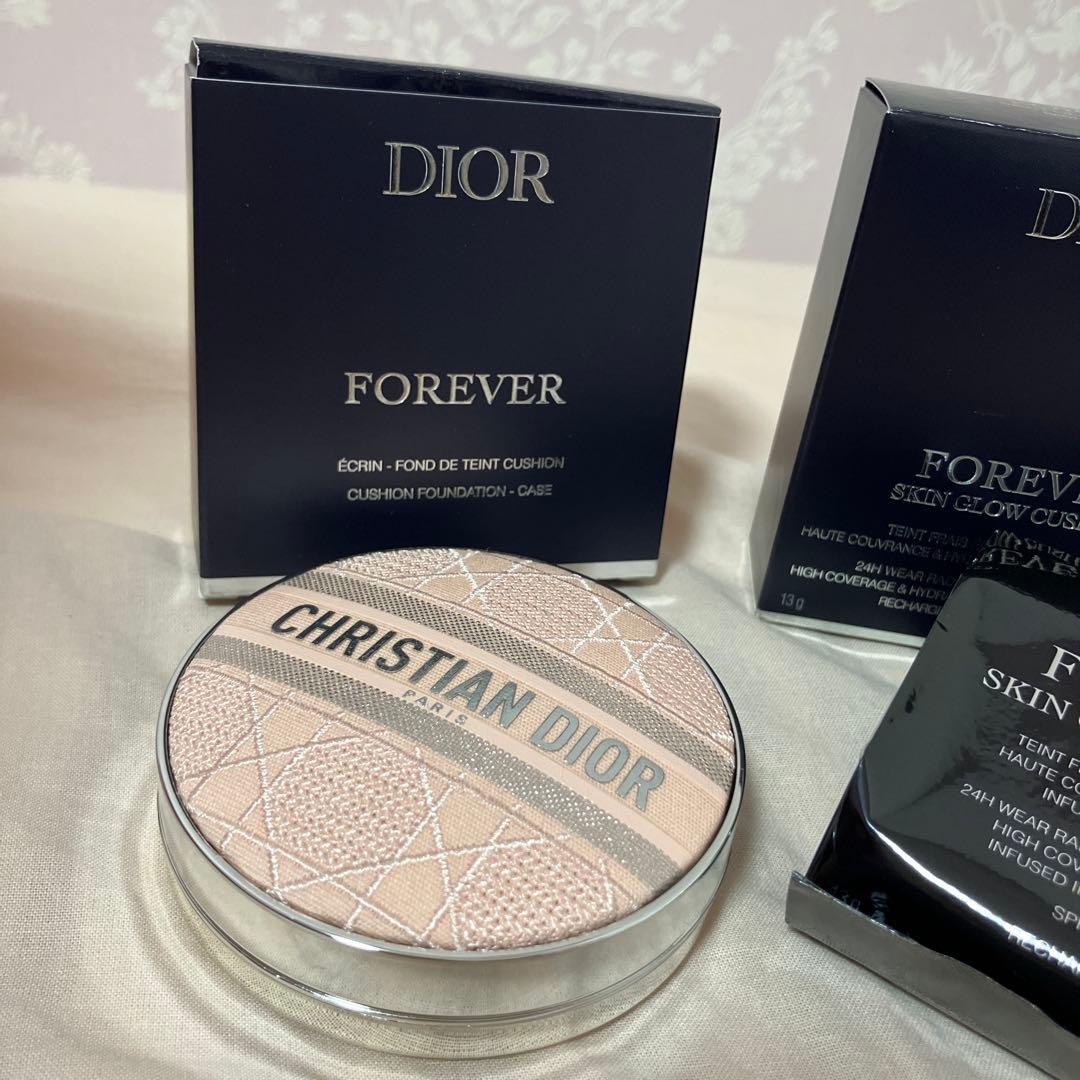 Diorディオールスキングロウクッションファンデ新品未開封ケースセット　1N