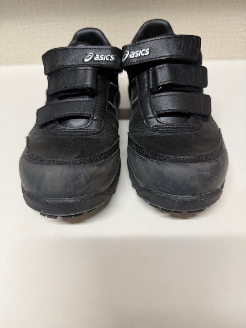 asics ブラック安全靴 ベルクロ　23.5cm