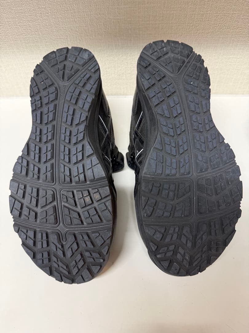 asics ブラック安全靴 ベルクロ　23.5cm