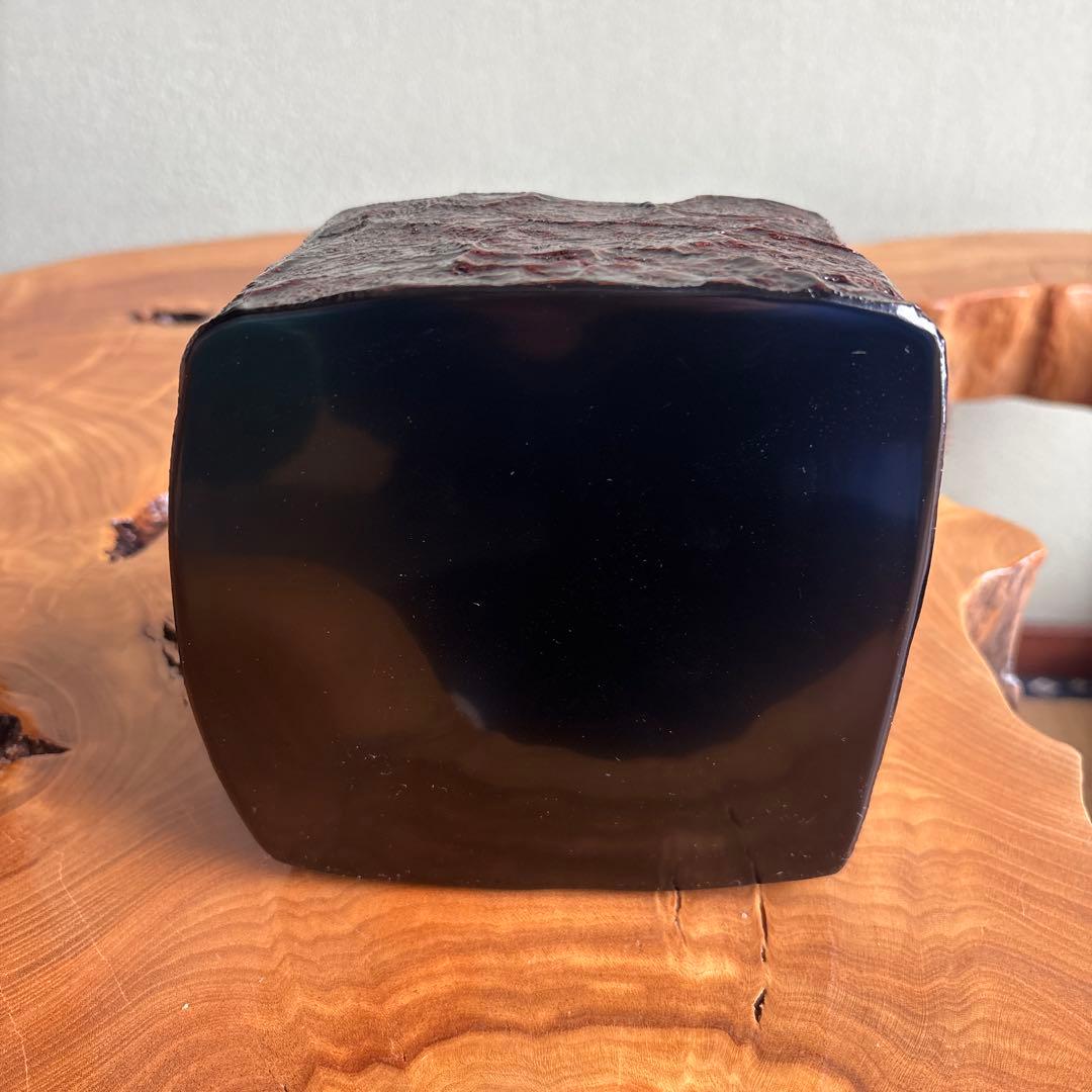能登輪島塗 慶塚作 欅皮 建水 茶道具 共箱