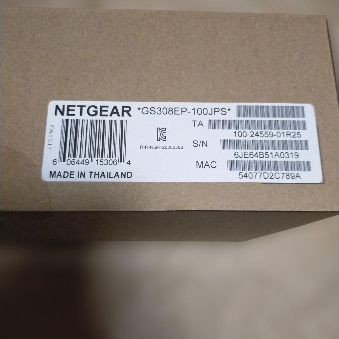 新品未開封品　ネットギア NETGEAR ギガビット8ポート
