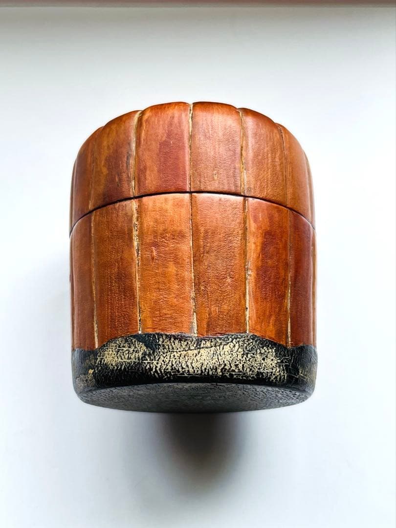 新品未使用　茶道具 棗 梅模様　樺桜