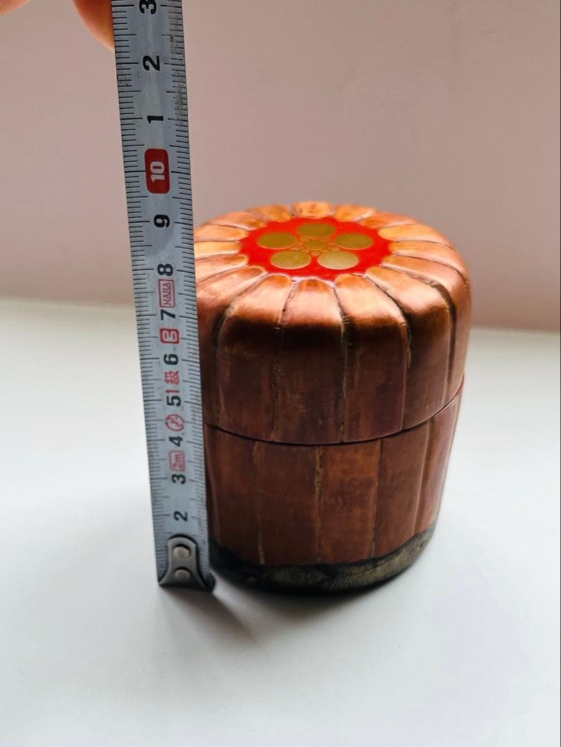 新品未使用　茶道具 棗 梅模様　樺桜