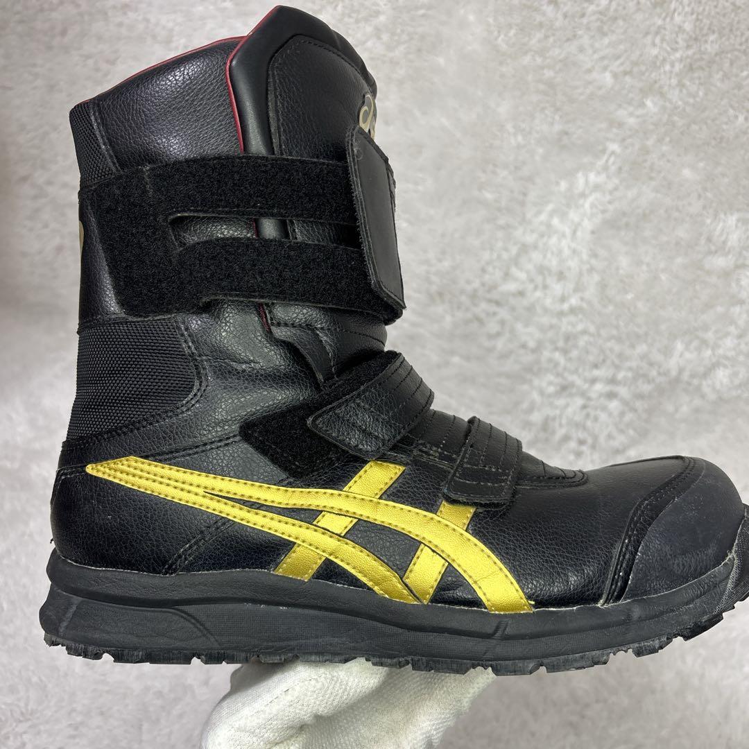 asics アシックス　安全靴 ベルクロ　ブーツ　FCP401 27cm 黒　金