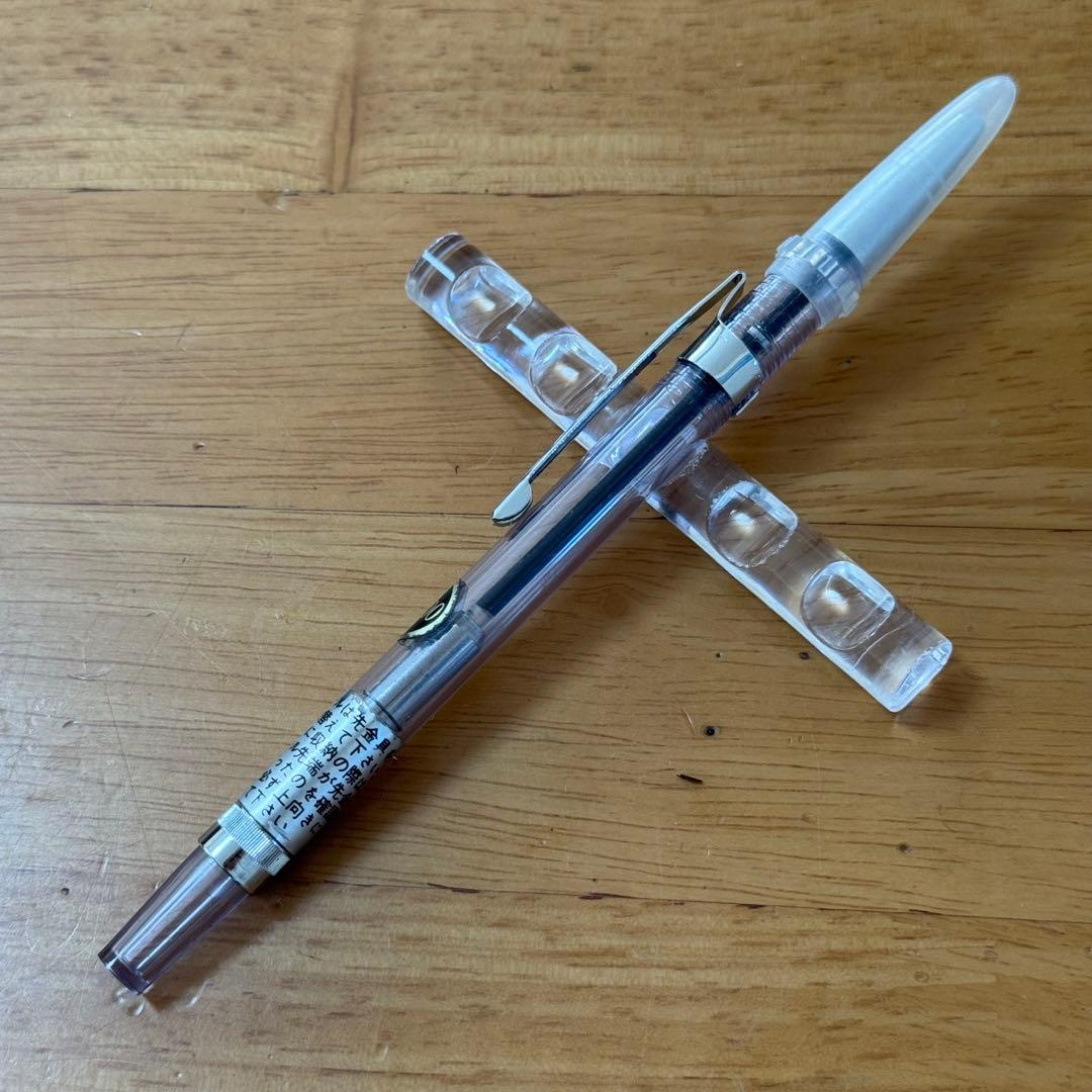 新品 廃盤 プラチナ 万年筆 アンノック ボールペン ノンカラー 透明 クリア