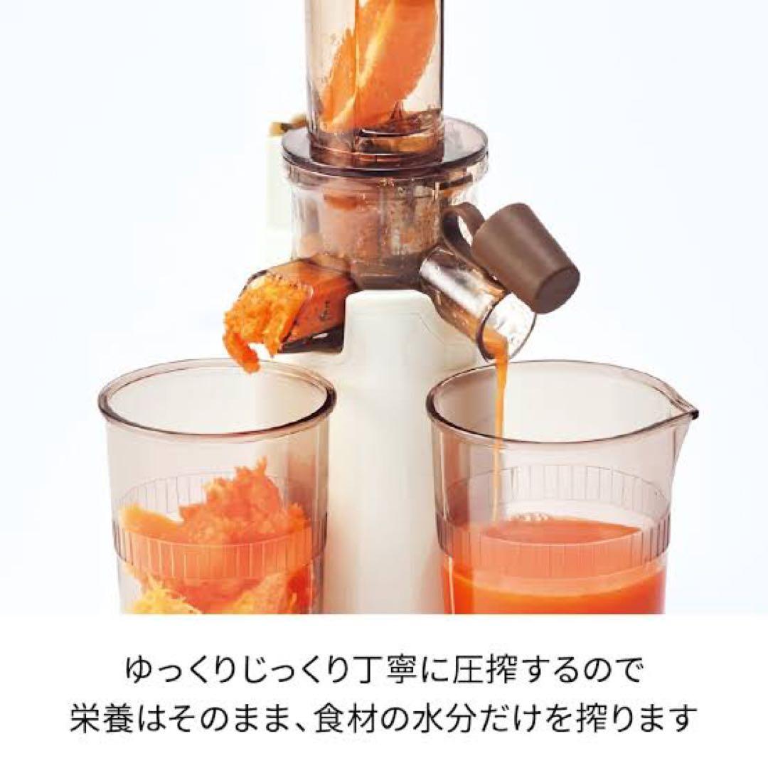 美品 レコルト コールドプレスジューサー 白 タオル掛け ステンレス セット