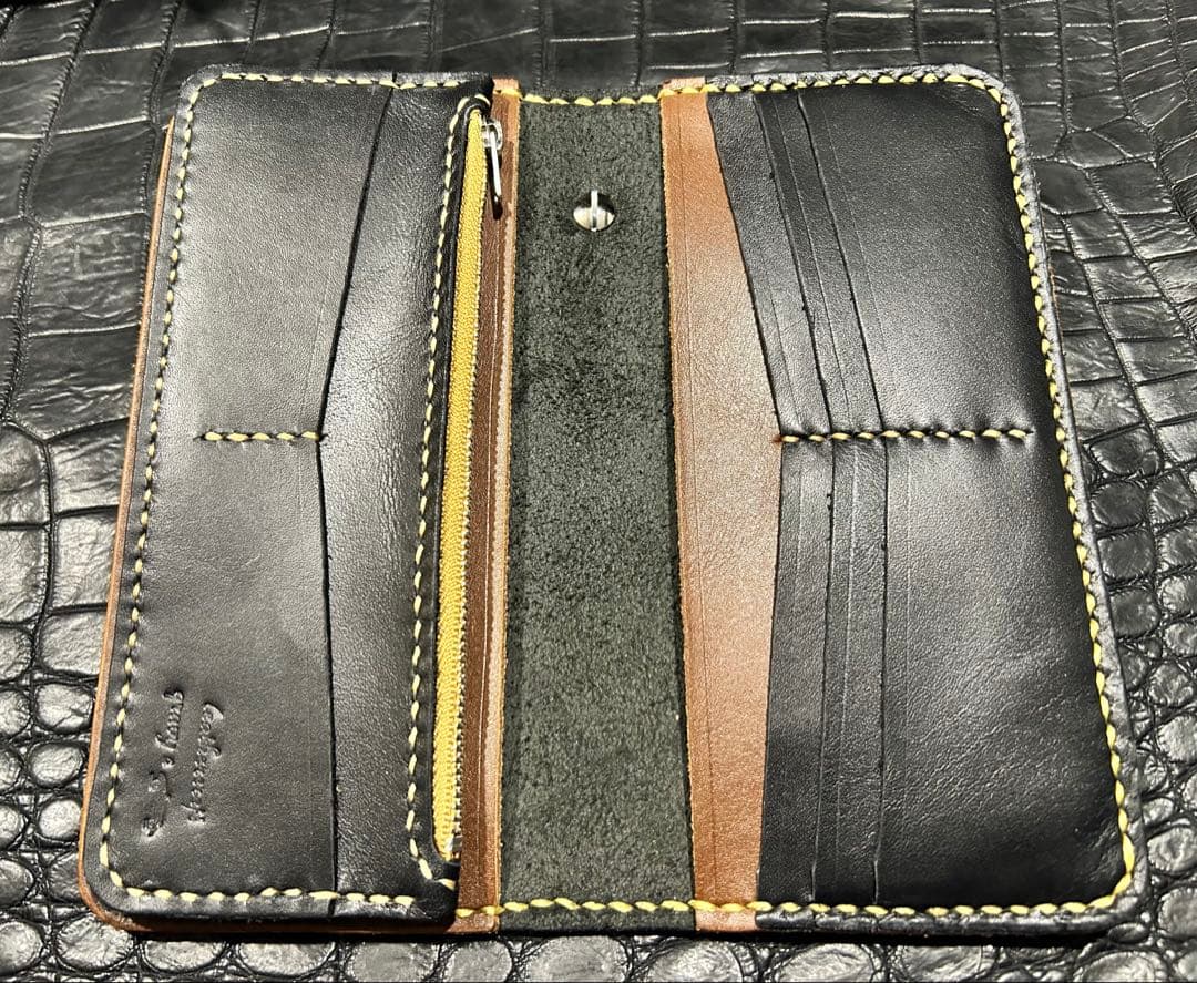 Gravy Leather ナチュラル パイソン 蛇革 ロング ウォレット長財布