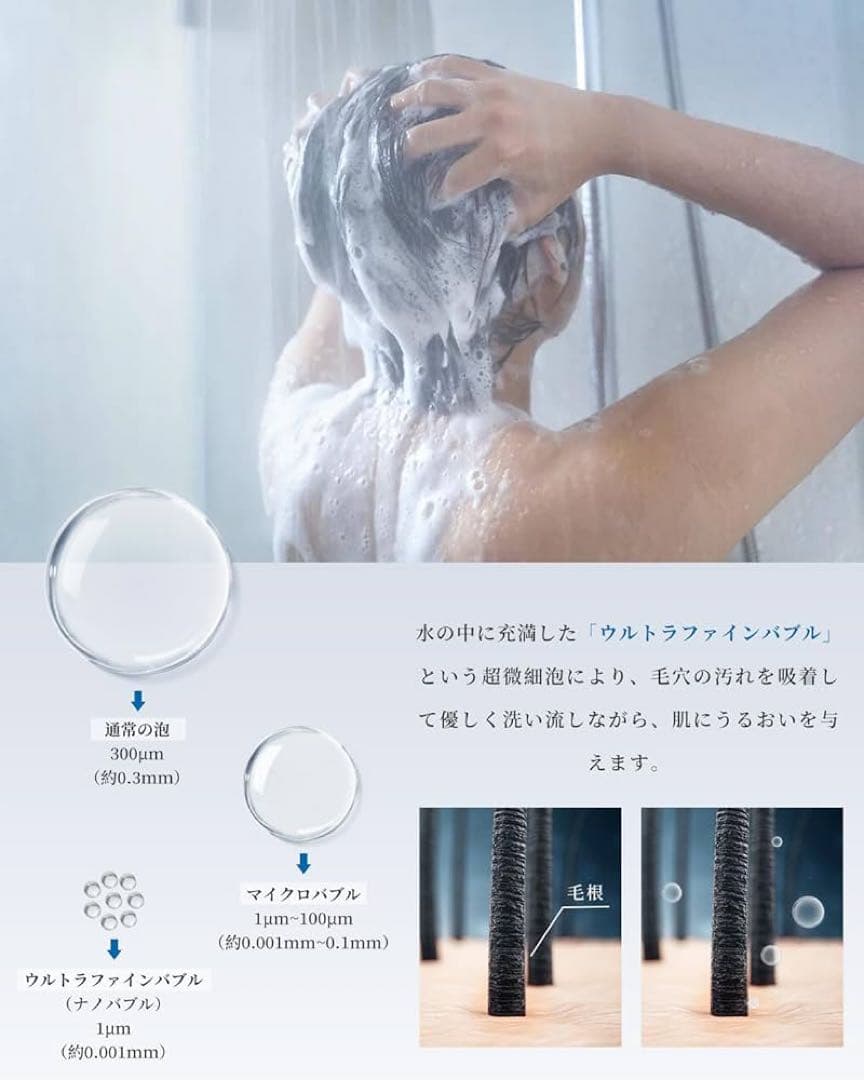 取付簡単❣️シャワーヘッド 高洗浄力 節水シャワーヘッド 肌ケア 5段階モード