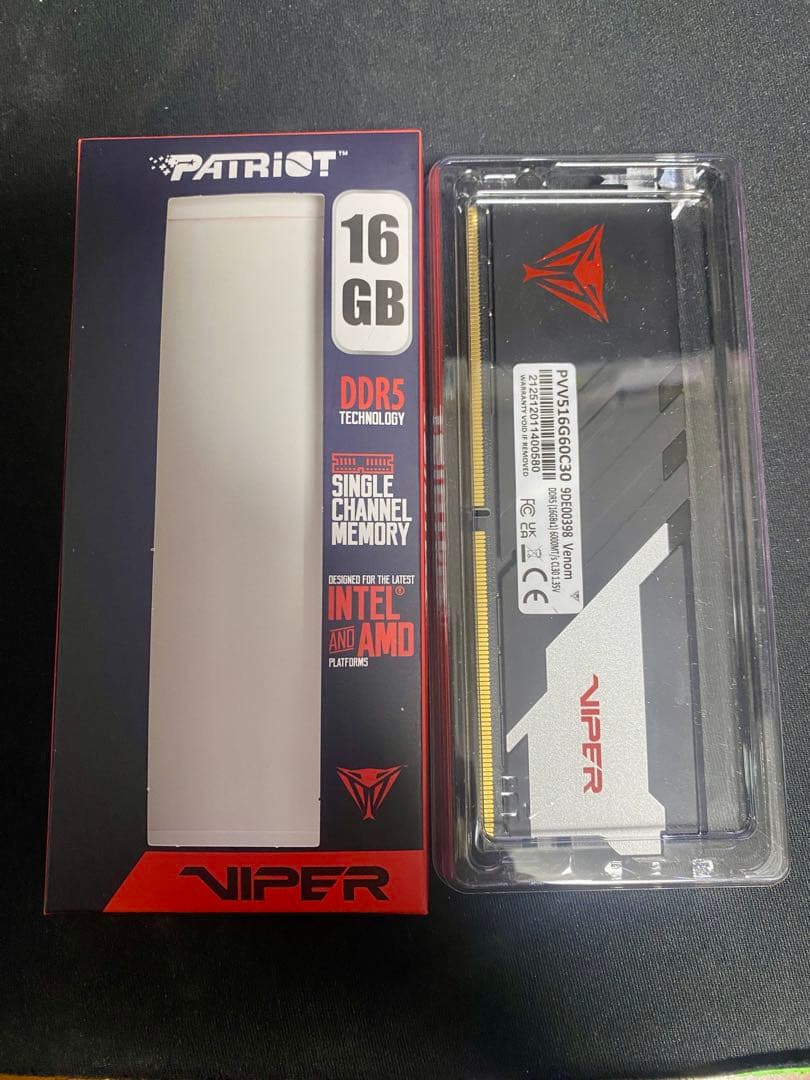 メモリー PATRIOT VIPER Venom 16GB DDR5-6000