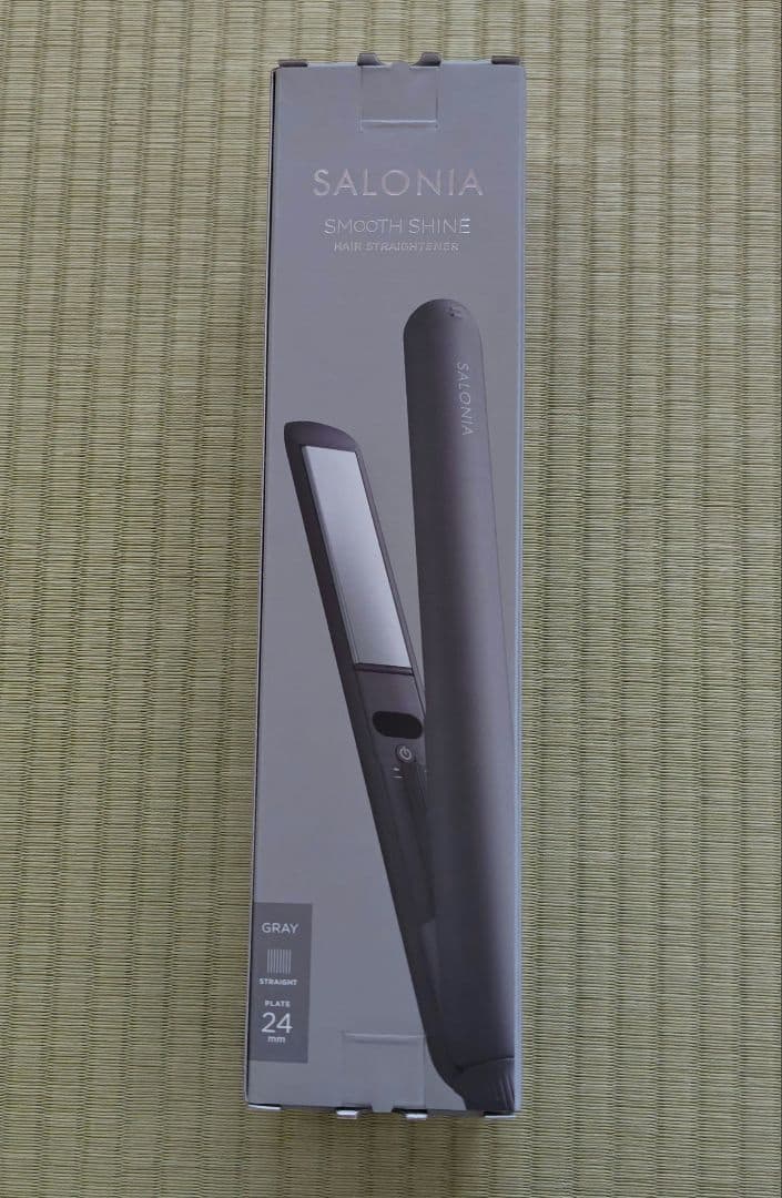 【新品未開封】 サロニア スムースシャイン ストレートヘアアイロン (グレー)
