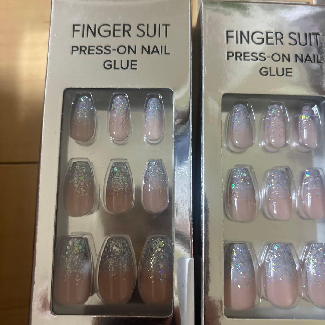 FINGER SUIT PRESS-ON NAIL GLUE セット