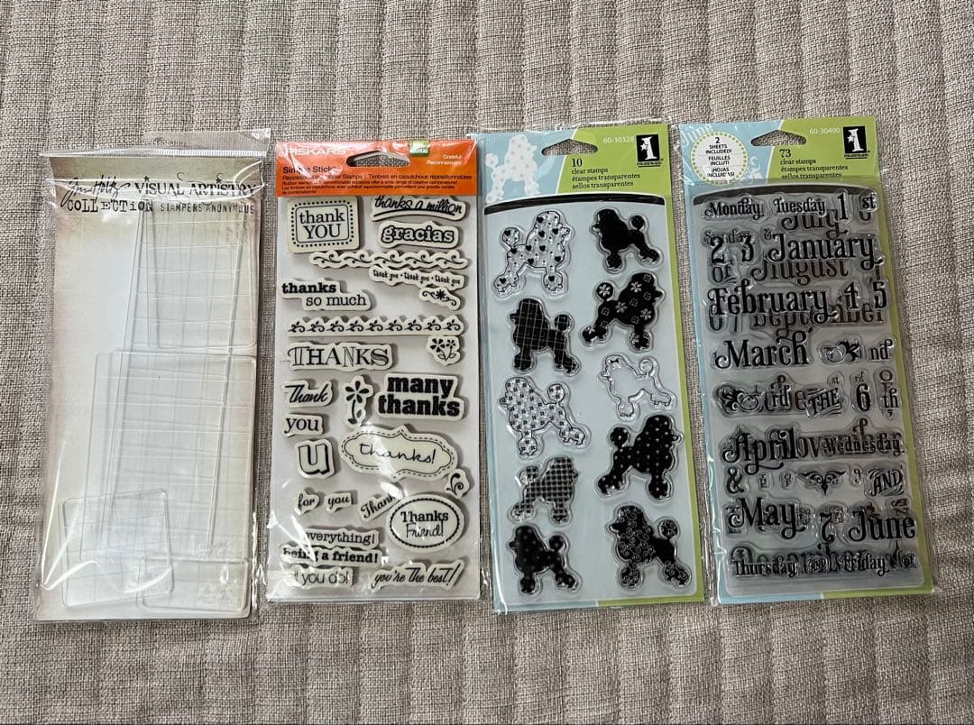 透明アクリルスタンプセット⭐︎13個＋スタンプ台