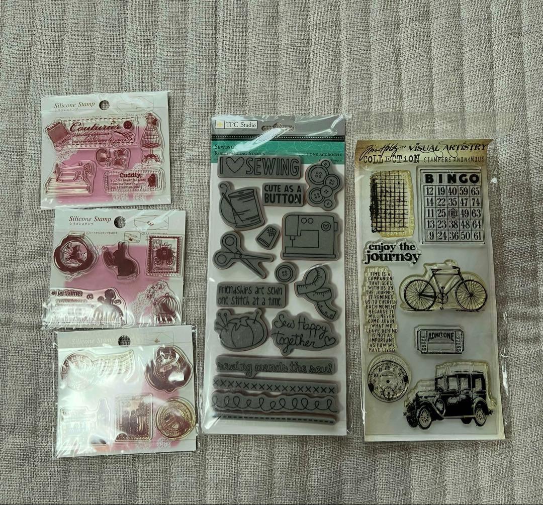 透明アクリルスタンプセット⭐︎13個＋スタンプ台