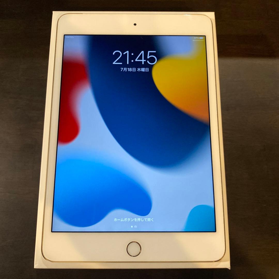 ipad mini4 128gb ゴールド 背面に割れあり 箱・ケース付き