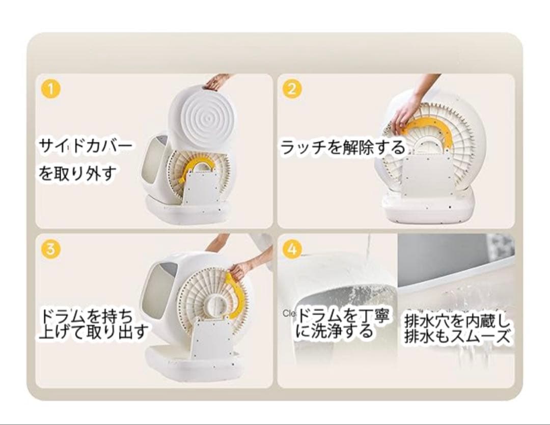 【新品】UBPET C41　大容量全自動猫トイレ　多頭飼育　静音　市販ゴミ袋対応