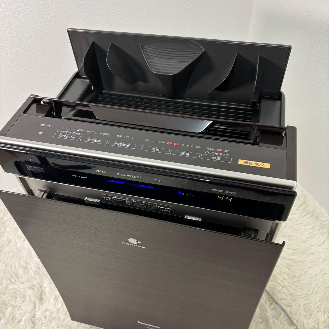 美品　Panasonic F-VXM90 加湿　空気清浄機　花粉　2016