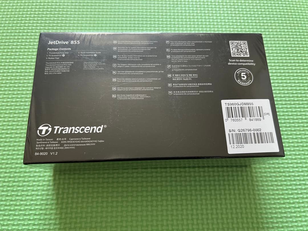 JetDrive 855 960GB Mac専用SSD 専用ケース付き