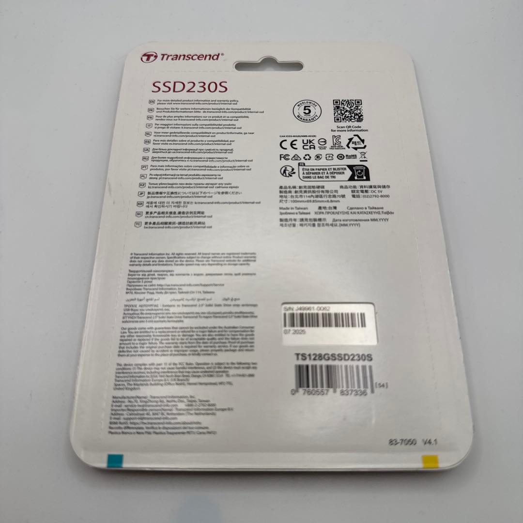 5個まとめ売りTranscend SSD230S 128GB 内蔵型SSD